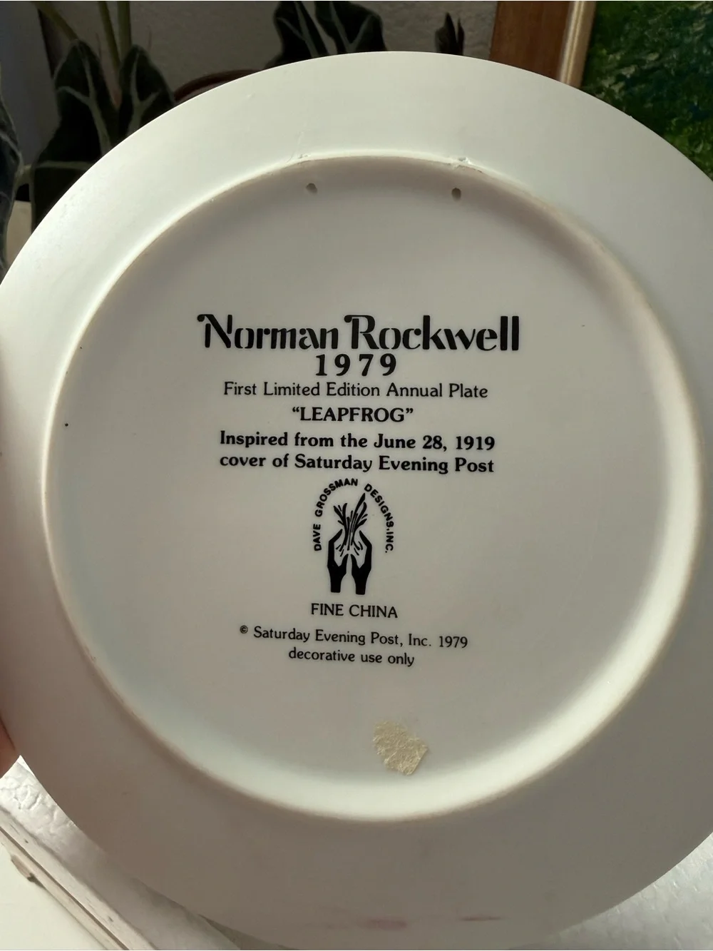 Norman Rockwell First Edition 1979 Annual Plate “Leapfrog”